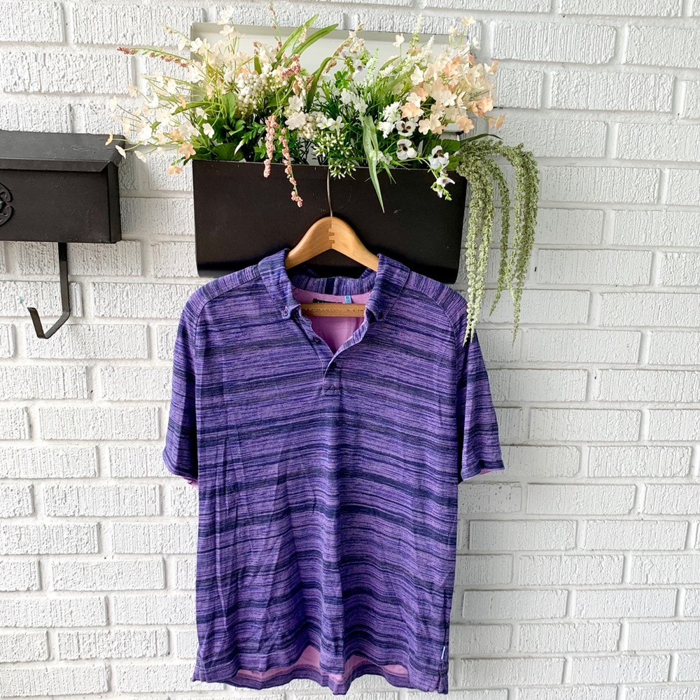 MADE Cam Newton Purple Short Sleeve Polo Shirt Size XL
